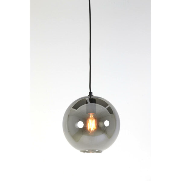 Hanglamp Subar - Mat Zwart+smoke Glas Light & Living Hanglamp 2957665