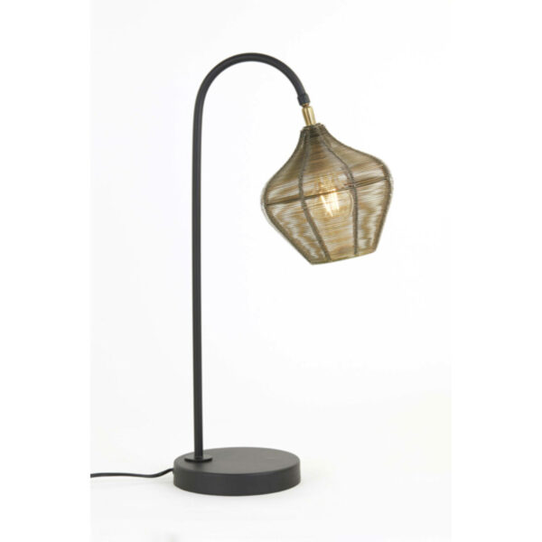 Tafellamp Alvaro - Antiek Brons+mat Zwart Light & Living Tafellamp 1863018