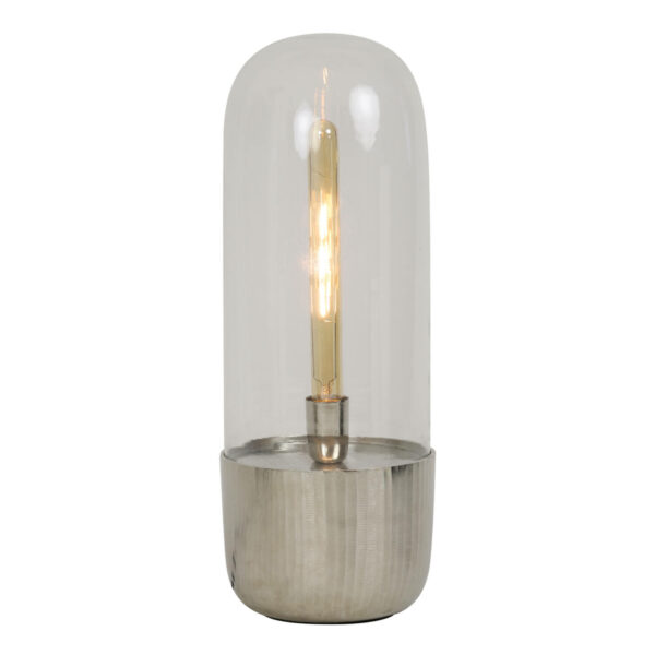 Tafellamp Kalema - Glas Nikkel Light & Living Tafellamp 1843619
