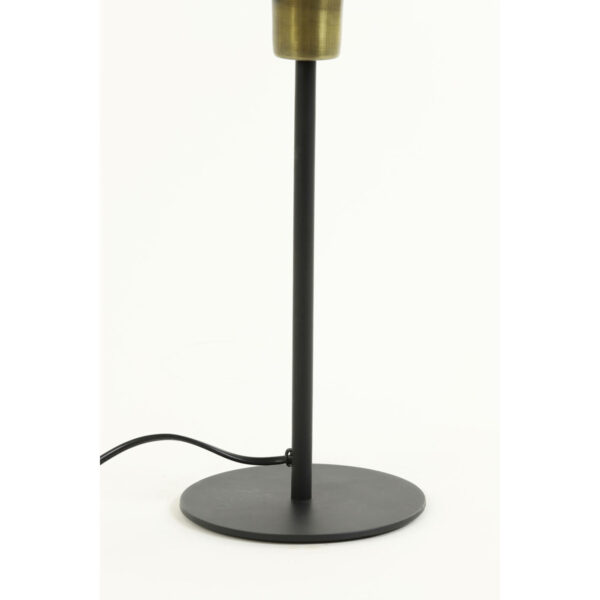 Tafellamp Klobu - Antiek Brons+mat Zwart Light & Living Tafellamp 1861618