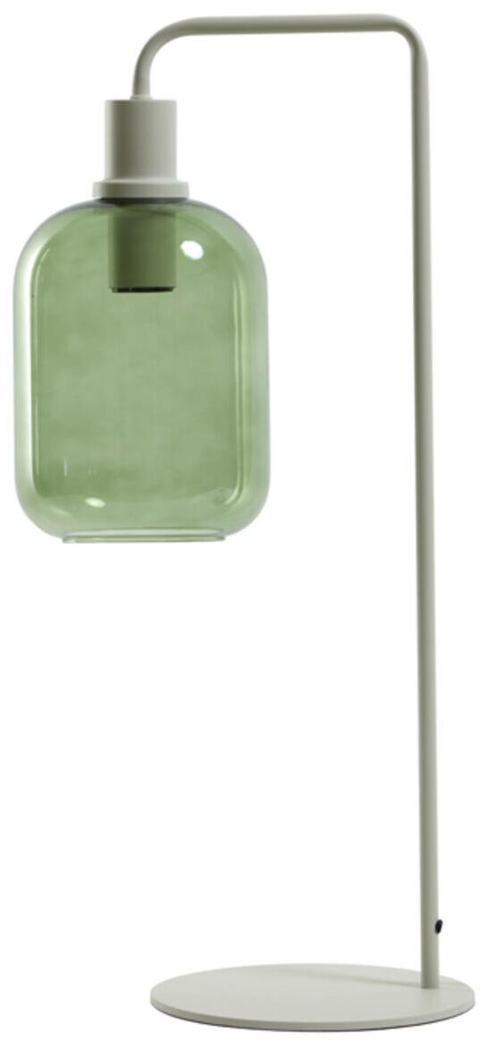 Tafellamp Lekar - Licht Grijs+groen Glas Hoog Light & Living Tafellamp 1871381