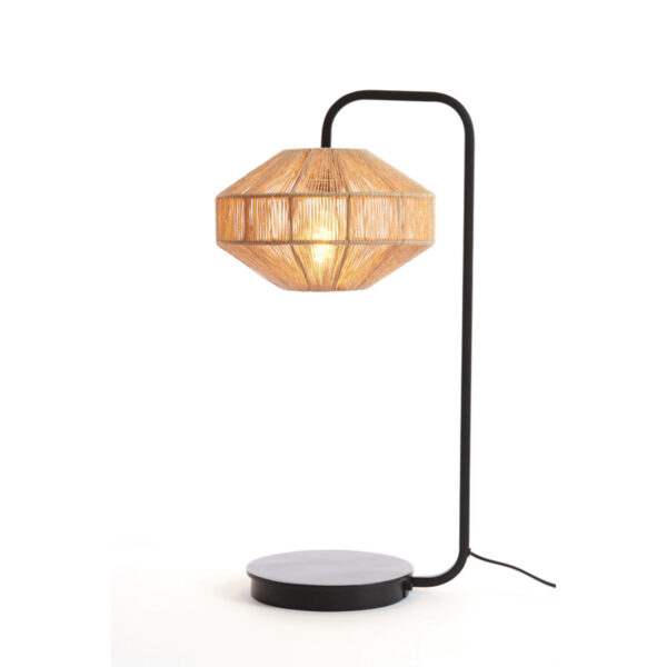 Tafellamp Lyra - Naturel+mat Zwart Light & Living Tafellamp 8054584