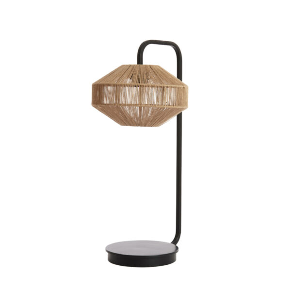 Tafellamp Lyra - Naturel+mat Zwart Light & Living Tafellamp 8054584