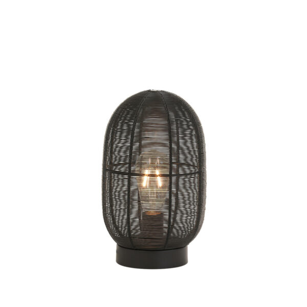Tafellamp Ophra - Mat Zwart Light & Living Tafellamp 1839112