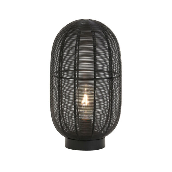 Tafellamp Ophra - Mat Zwart Light & Living Tafellamp 1839212
