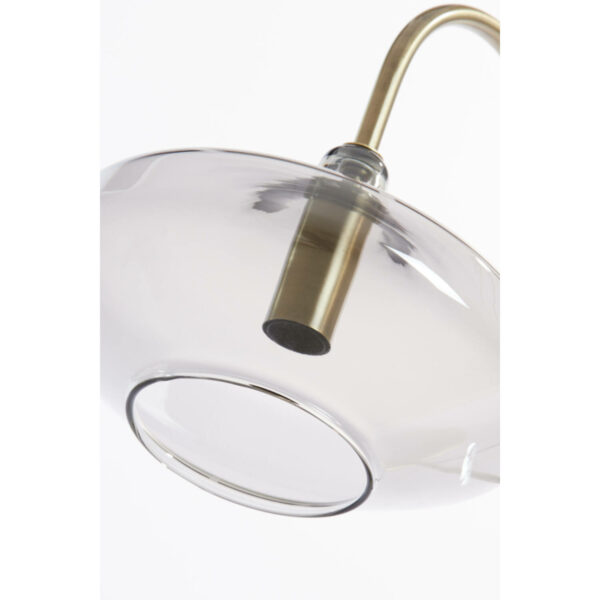 Tafellamp Solna - Antiek Brons+smoke Glas Light & Living Tafellamp 1881012