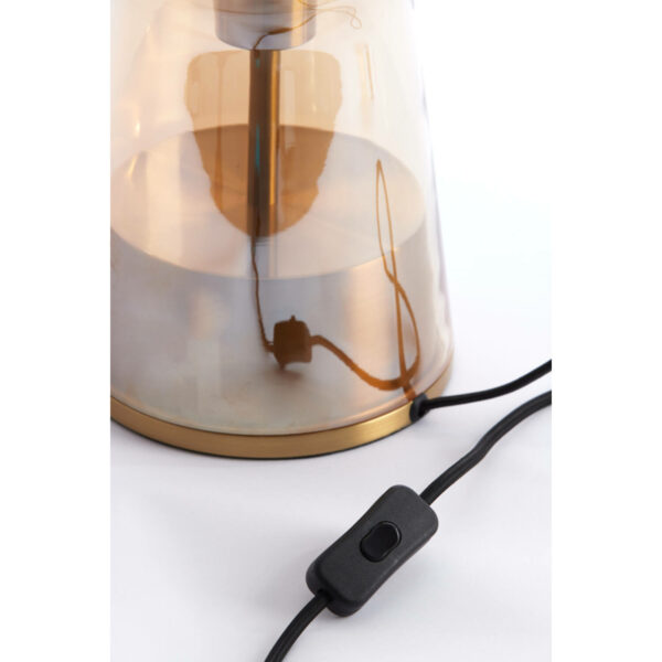 Tafellamp Tonga - Glas Amber+antiek Brons Light & Living Tafellamp 1881283