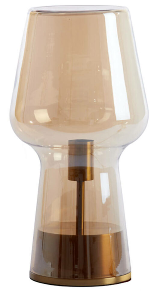 Tafellamp Tonga - Glas Amber+antiek Brons Light & Living Tafellamp 1881283