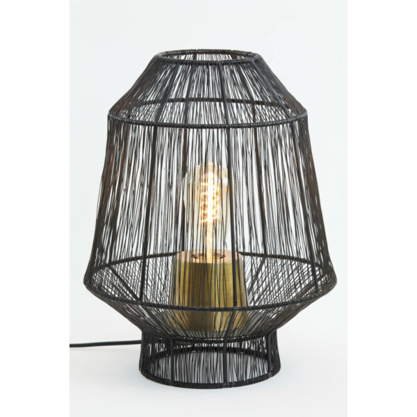 Tafellamp Vitora - Mat Zwart Light & Living Tafellamp 1848512