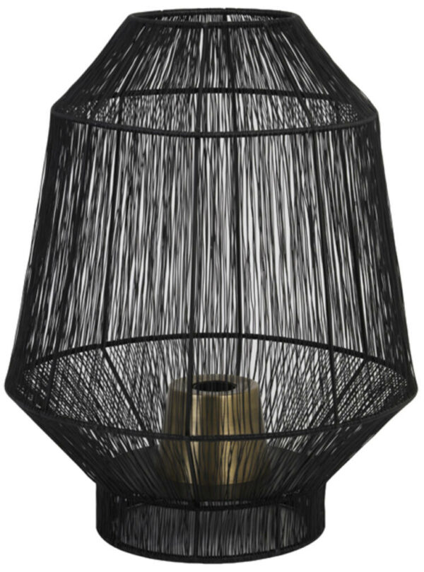 Tafellamp Vitora - Mat Zwart Light & Living Tafellamp 1848512