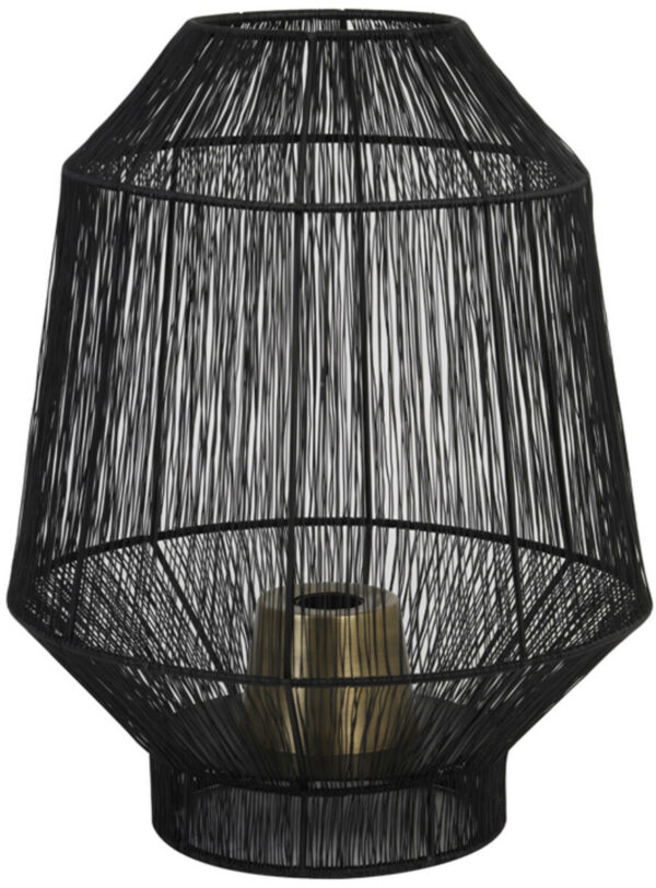 Tafellamp Vitora - Mat Zwart Light & Living Tafellamp 1848612