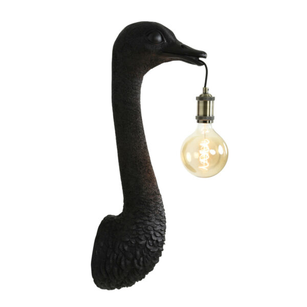 Wandlamp Ostrich - Mat Zwart Light & Living Wandlamp 3122412