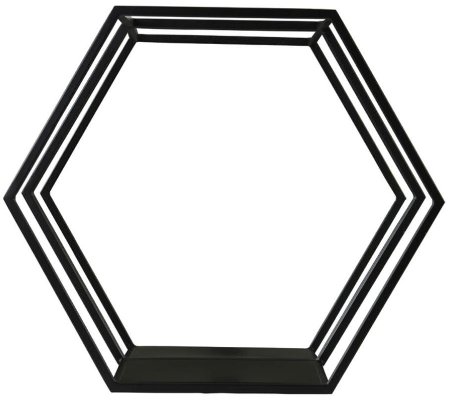 Light&Living Wandrek+spiegel 57x25,5x50 cm HUAL mat zwart