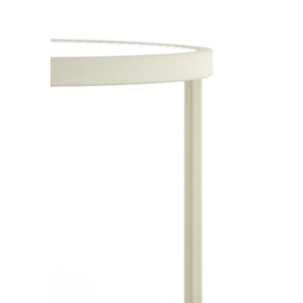 Zuil Retiro - Helder Rib Glas+crème Light & Living Bijzettafel 5504143