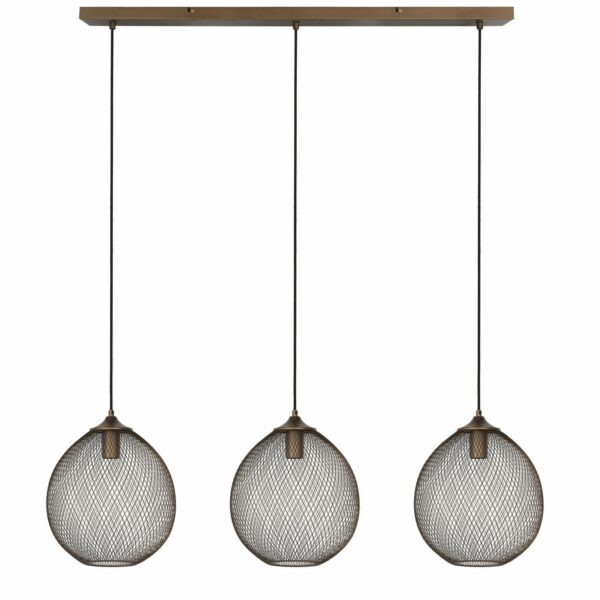 Pronto Wonen Hanglamp Maroggia bruin koper 3-lichts Bruin Opties