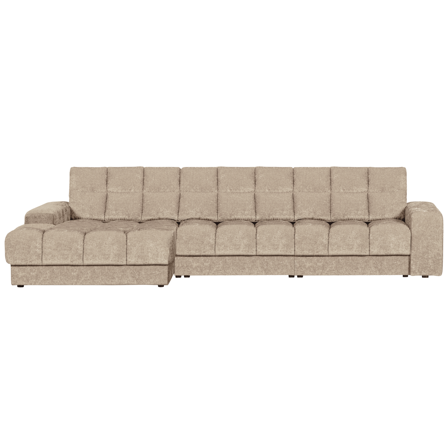 WOOOD Second date chaise longue links vintage nougat Taupe|Bruin Bank
