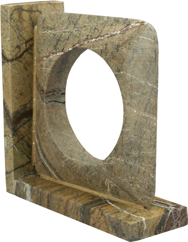 Book End Satpura Brown Marble (set Of 2) Dutchbone Woonaccessoire ZVR8900079