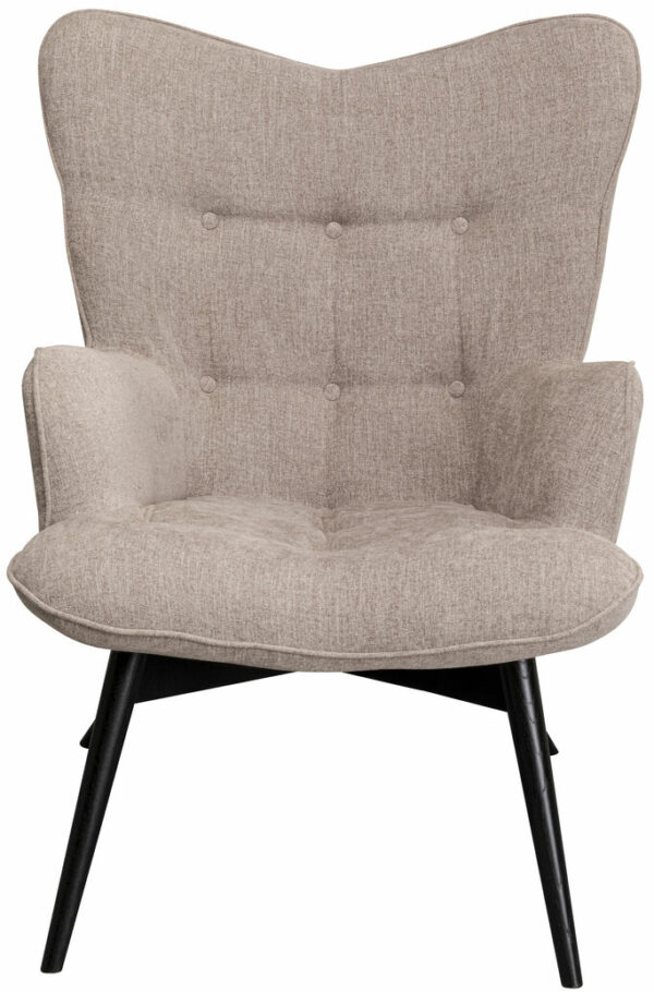 Fauteuil Black Vicky Light Brown Kare Design Fauteuil 70421