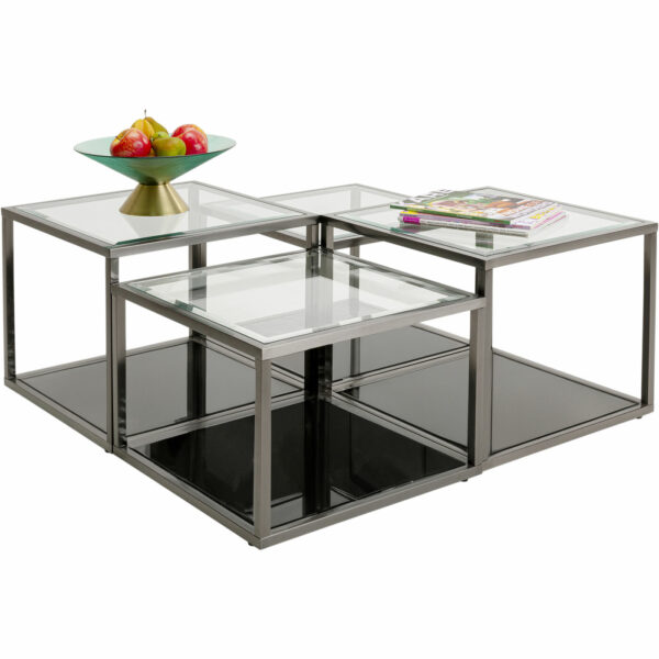 Salontafel Orion Graphite (4/Set) Kare Design Salontafel 70104