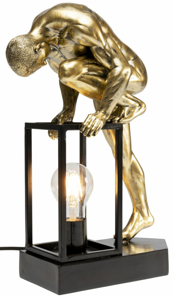 Tafellamp Nude Man Streching 39cm Kare Design Tafellamp 56886