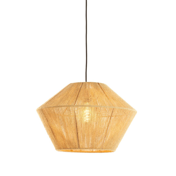 Hanglamp Fugia - Jute Licht Groen Light & Living Hanglamp 2975876