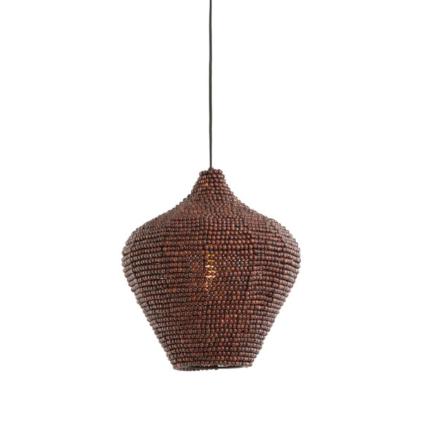 Hanglamp Kalenga - Kralen Donker Bruin Light & Living Hanglamp 2983784