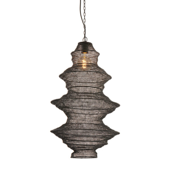 Hanglamp Nakisha - Mat Zwart Light & Living Hanglamp 2973812