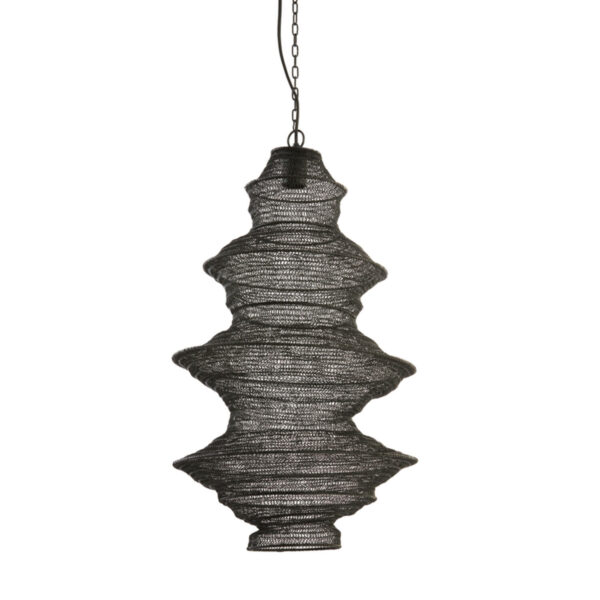 Hanglamp Nakisha - Mat Zwart Light & Living Hanglamp 2973812