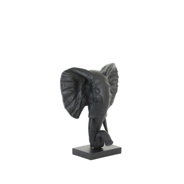 Ornament Elephant - Mat Zwart Light & Living Beeld 7461812