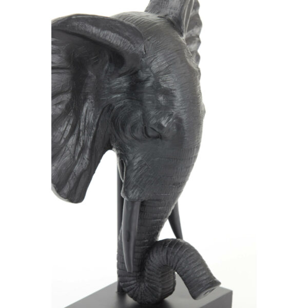 Ornament Elephant - Mat Zwart Light & Living Beeld 7461812