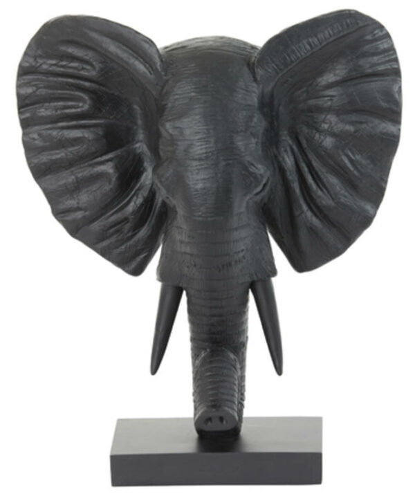 Ornament Elephant - Mat Zwart Light & Living Beeld 7461812