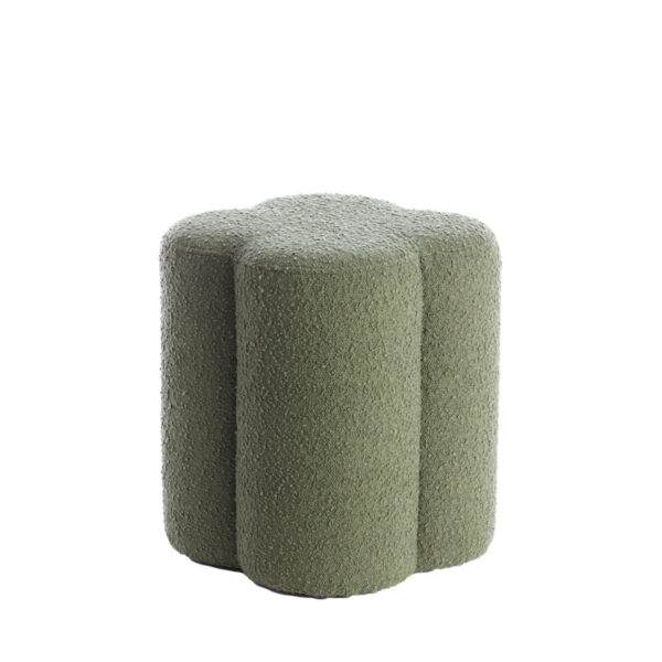 Poef Nalani - Bouclé Donker Groen Light & Living Poef 6869578