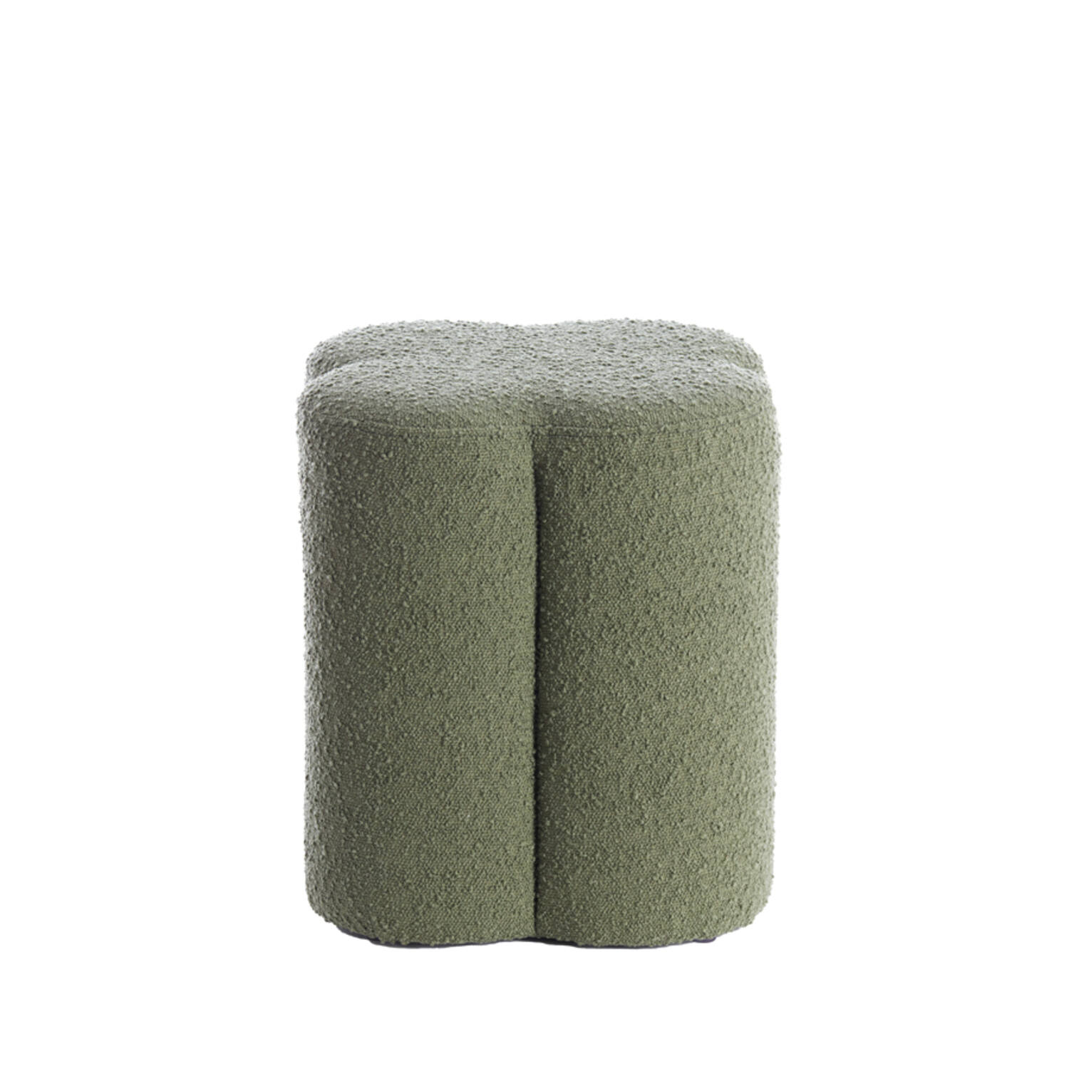 Poef Nalani - Bouclé Donker Groen Light & Living Poef 6869578