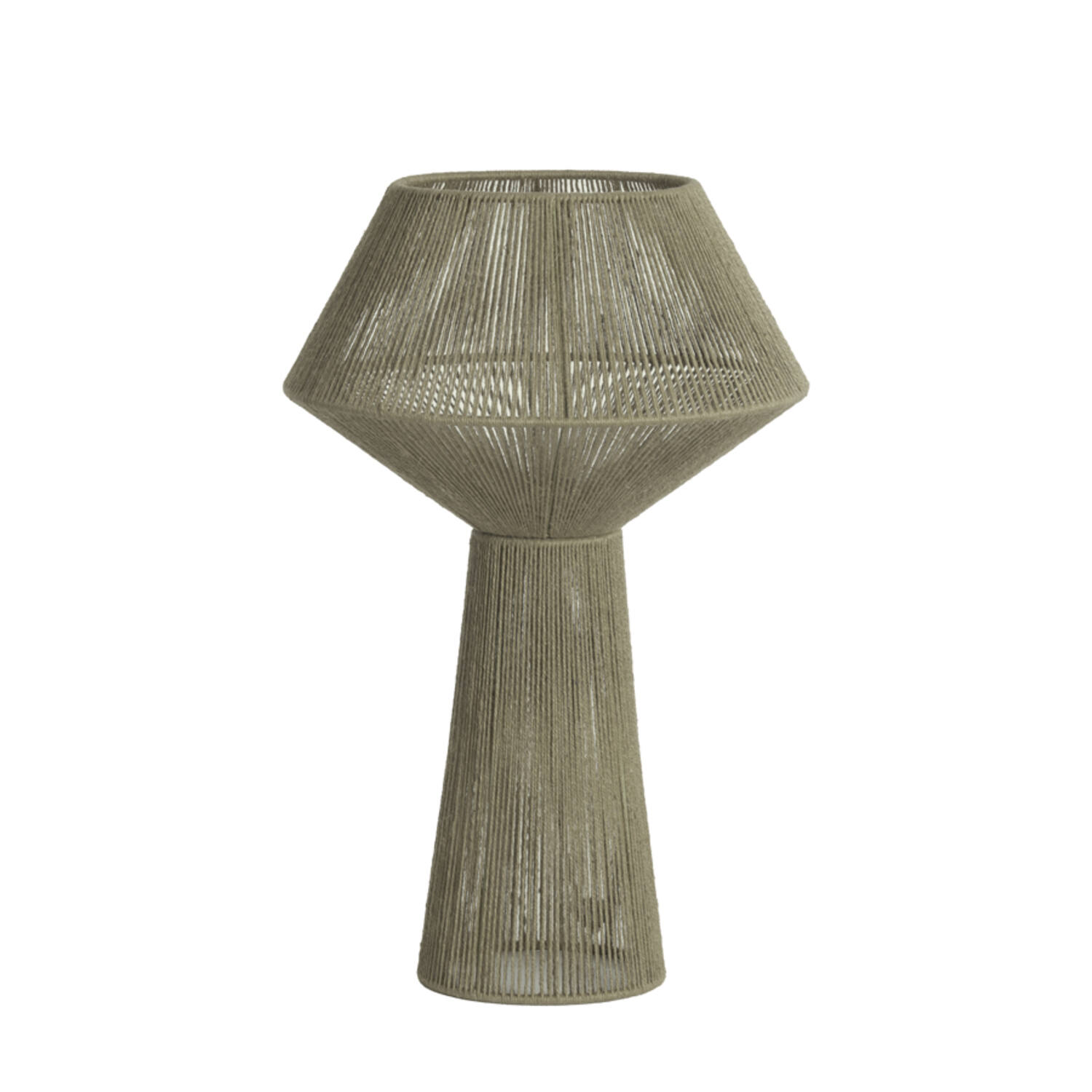 Light & Living Tafellamp 'Fugia' Jute, 57cm, kleur Lichtgroen