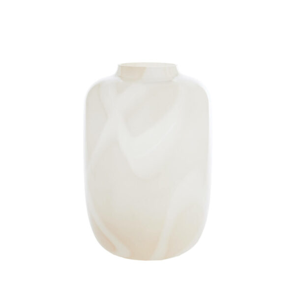 Vaas Kobala - Glas Zand-crème Light & Living Vaas 5803343