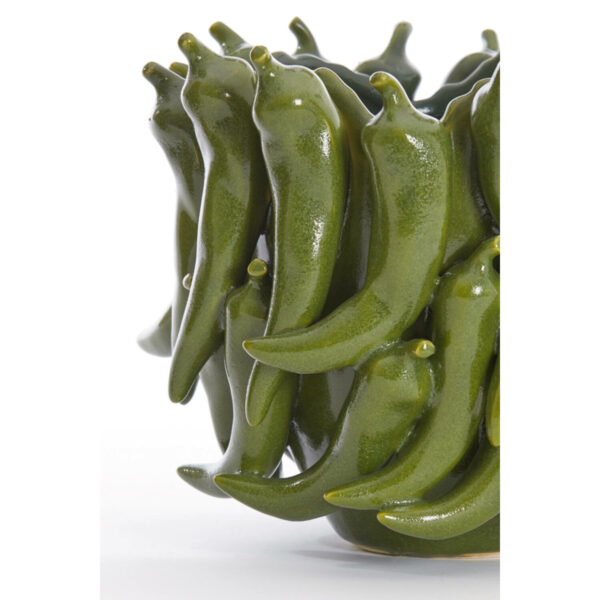 Vaas Pepper - Keramiek Donker Groen Light & Living Vaas 5851078