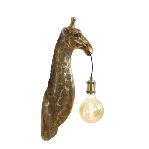 Wandlamp Giraffe - Antiek Brons Light & Living Wandlamp 3122585