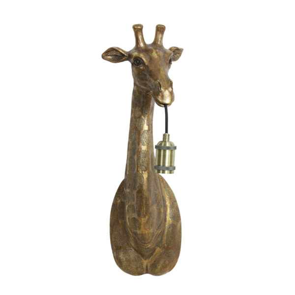 Wandlamp Giraffe - Antiek Brons Light & Living Wandlamp 3122585