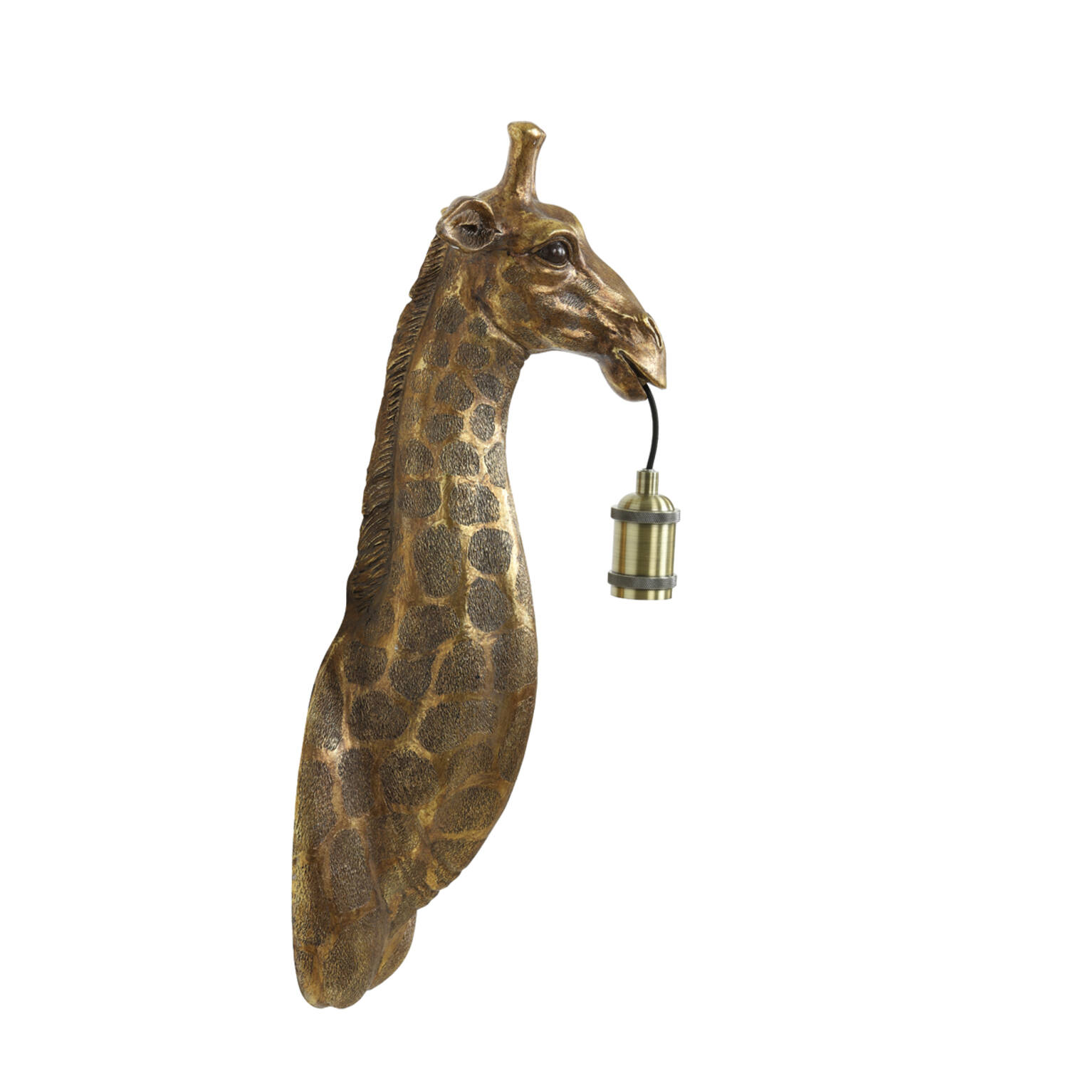 Wandlamp Giraffe - Antiek Brons Light & Living Wandlamp 3122585