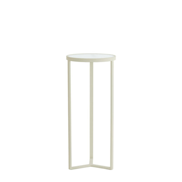 Zuil Retiro - Helder Rib Glas+crème Light & Living Bijzettafel 5504043