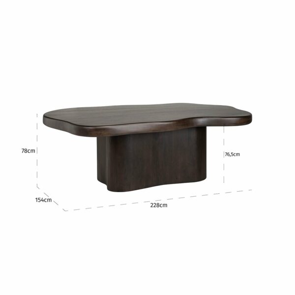 Richmond Interiors Eettafel Sherman Organisch 230x139 Bruin Eettafel