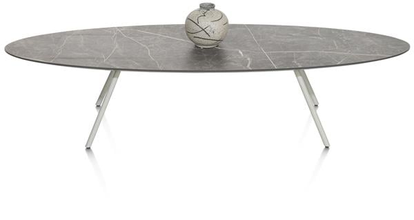 Xooon Niora salontafel 150 x 50 cm - HPL marmer licht grijs - silk grey  Bijzettafel