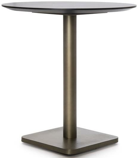 COCO maison Brest bistrotafel marble light grey D80cm - goud Goud