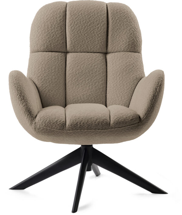 Feelings Wonen meubelen Anne draaifauteuil taupe Taupe Fauteuil