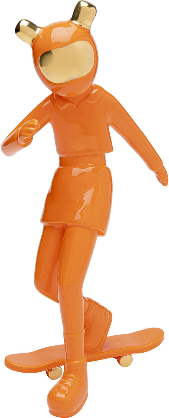 Kare Decofiguur Skating Astronaut Orange 33cm