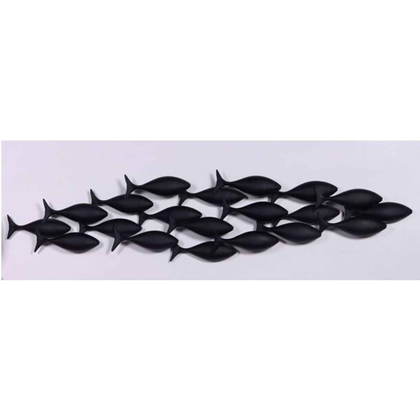 Wanddecoratie School of Tuna Black 181x41cm