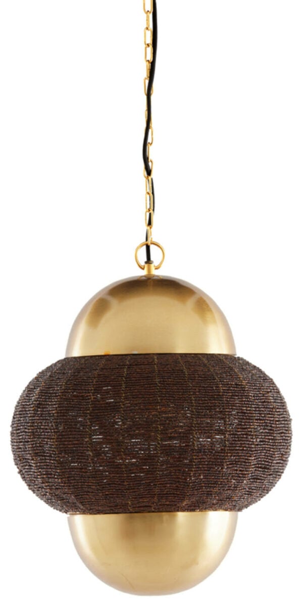 Hanglamp Cetara - Kralen Donker Bruin+brons Light & Living Hanglamp 2983364