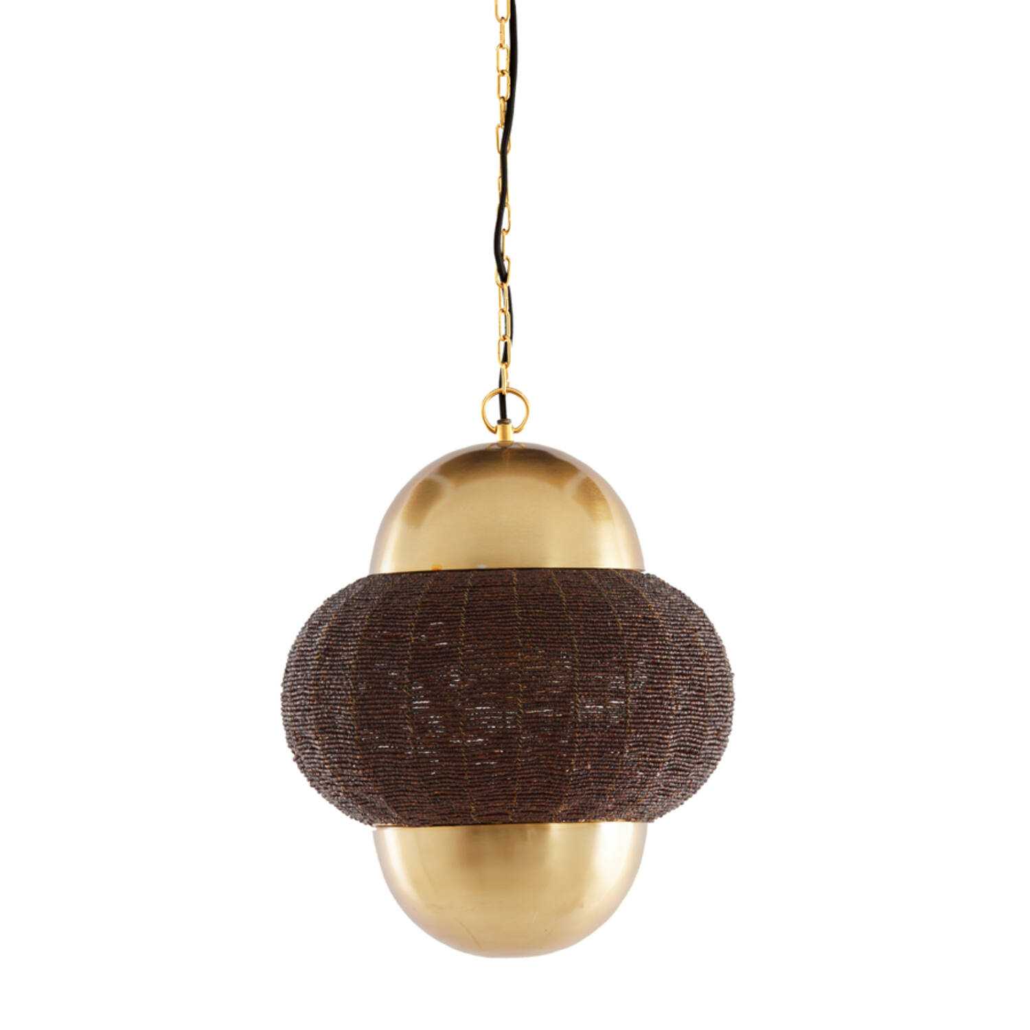 Hanglamp Cetara - Kralen Donker Bruin+brons Light & Living Hanglamp 2983364