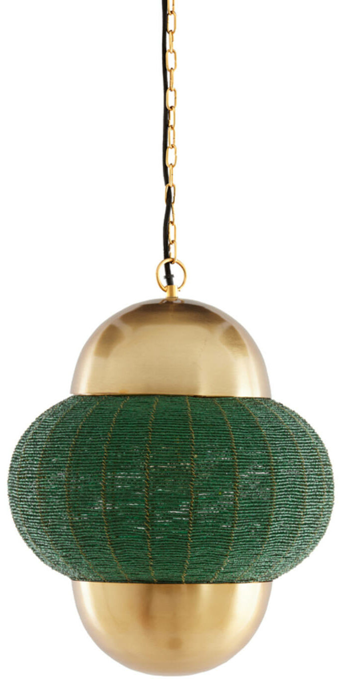 Hanglamp Cetara - Kralen Donker Groen+brons Light & Living Hanglamp 2983378