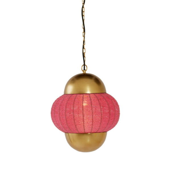 Hanglamp Cetara - Kralen Roze+brons Light & Living Hanglamp 2983389